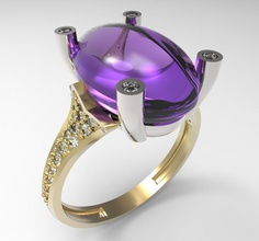 anel monika sonho stl jóias diamante diamantes gem gemas pedra preciosa pedras preciosas ouro jóia anéis 3d print model - Mito3D