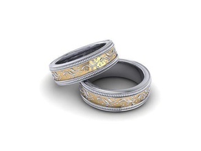 bague motif bijoux luxe précieux platine or isolé brillant vitré mode engagement argent sterling bijou blanc imprimable diamant beauté saphir anneaux 3d print model - Mito3D