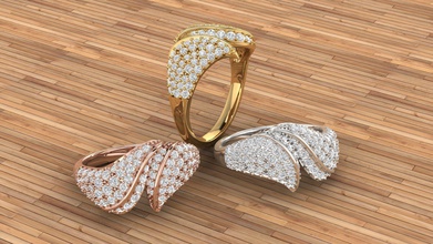 ring my design de la marque bijoux l'anneau zackjewely yellowgold whitegold mamarque jewelrydesign les anneaux 3d print model - Mito3D