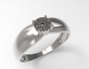 anello mia stella stl stampa 3d modello di gioielli diamante i diamanti gemma gemme pietre preziose oro gioiello anelli stampabile argento 3d print model - Mito3D