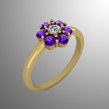 anel n31 joalheria ouro luxo gema brilhando imprimível prata brilhante diamante safira jóia argolas 3d diamantado platina rubi acessório moda 3d print model - Mito3D