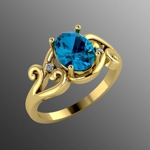 ring n52 schmuck wertvoll gold juwel silber druckbar brillant diamant hochzeit mode finger sterling saphir ringe rubin 3d print model - Mito3D