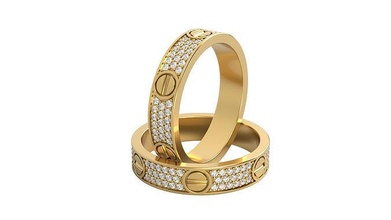 ring n7 size 7 gold silver printable gem brilliant jewelry rings gift happy fashion beauty platinum carat diamond brillant diamant sapphire vintag 3d print model - Mito3D
