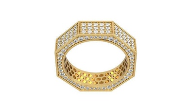 bague n8 Taille 7 or argent imprimable gemme brillant bijoux anneaux cadeau heureux mode beauté platine carat diamant saphir vintag 3d print model - Mito3D