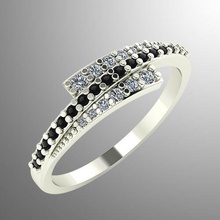 ring n 12 jewelry gem precious shining silver jewel brilliant diamond gold fashion beauty 3d jewellery rings printable 3d print model - Mito3D