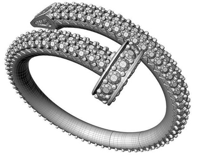 squillare chiodo gioielleria argento stampabile diamante gioiello nozze gemma sterlina moda platino collana abbigliamento braccialetto brillante bianca Fidanzamento bellezza anelli 3d print model - Mito3D