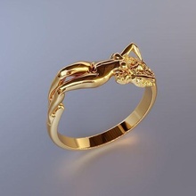 ring naked girl hand head jewelry gold luxury body printable sexual female sculpture woman wedding fashion silver jewel gem jewellery rings 3d print model - Mito3D