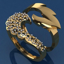 ring 32 gold mode schönheit diamant hochzeit juwel schmuck ringe silber druckbar engagem halskette engagement cad 3d print model - Mito3D
