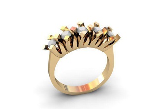 ring new jewelry jewel engagement diamond platinum rings 3d print model - Mito3D