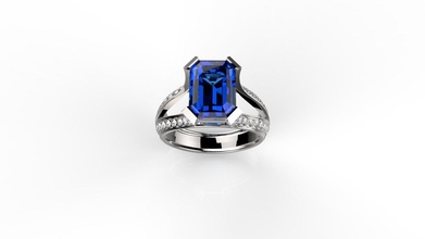 anel nodus jóias jóia gem diamante safira ouro de pedra gemas preciosa móveis definir outros anéis 3d print model - Mito3D