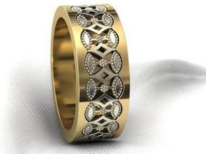 ring obr 167 luxury jewelry gold design diamond engagement gem jewel jewellery platinum printable fashion beauty silver woman rings 3d print model - Mito3D
