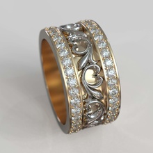 bague obr 288 bijoux en diamant anneau de mode l'anneau anneaux mariage brillant cad la conception le l'engagement gem or joyau platine imprimable les d'argent beauté 3d print model - Mito3D