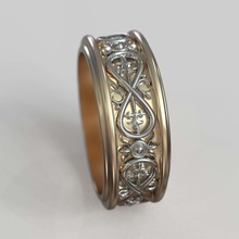 anillo de obr 291 la joyería diamante moda los anillos boda brillante cad diseño el compromiso gem oro joya platino imprimible plata y belleza 3d print model - Mito3D
