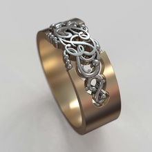 ring obr 294 Schmuck Diamant-ring Mode-ring Ringe Hochzeit genial cad design diamond engagement gem gold Juwel Platin bedruckbar ist Silber Luxus 3d print model - Mito3D