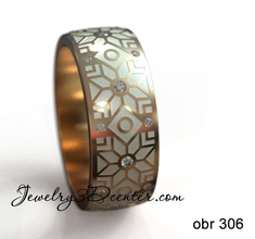 bague obr 306 bijoux en diamant anneau de mode l'anneau anneaux mariage brillant cad la conception le l'engagement gem or joyau platine imprimable les d'argent 3d print model - Mito3D