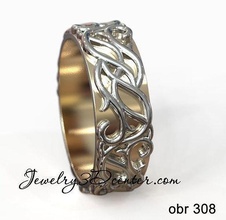 ring obr 308 wedding luxury jewelry gold design diamond engagement gem jewel jewellery platinum printable fashion beauty silver woman rings 3d print model - Mito3D