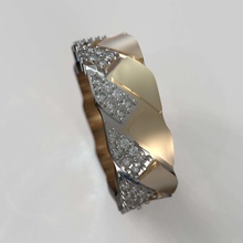 311 yüzük obr takı elmas moda düğün parlak cad tasarım nişan gem altın mücevher platin yazdırılabilir Gümüş güzellik 3d print model - Mito3D