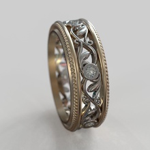 ring obr 339 jewelry diamond fashion rings wedding brilliant cad design engagement gem gold jewel jewellery platinum printable silver beauty 3d print model - Mito3D