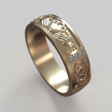 anel obr 351 jóias de diamante da forma anéis casamento brilhantes o cad design engajamento gem ouro jóia platina printable prata moda beleza 3d print model - Mito3D