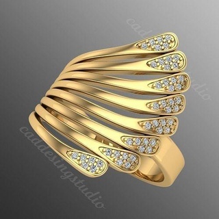 ring od225 jewelry gold fashion 3djewels 3djewellery 3dring rings jewel jewellery diamond modern engagement silver engagem wedding gem 3djewelry 3d print model - Mito3D