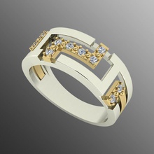 anello od 112 gioielli oro moda anelli stampabile gemma diamante bellezza argento disco di platino prototipazione matrimonio fidanzamento gioiello zaffiro gemme 3d print model - Mito3D
