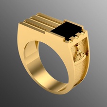 anillo de od 122 la joyería oro moda los anillos imprimible gem el diamante belleza plata platino creación prototipos boda compromiso joya zafiro las gemas 3d print model - Mito3D