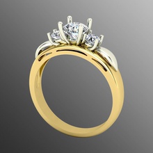 anillo de od 125 la joyería precioso el platino lujo boda oro gem diamante moda imprimible los anillos 3d print model - Mito3D