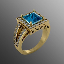 squillare od 24 anelli 3d gioielleria oro argento diamante gioiello moda fidanzamento grande gemma stampabile lusso royalty moderno 3d print model - Mito3D