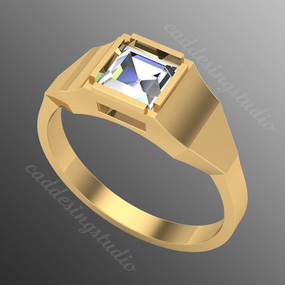 ring od 250 rings jewelry jewel jewellery big gem stone 3d fashion modern printable luxury royal ruby sapphire precious diamond sterling engagem 3d print model - Mito3D