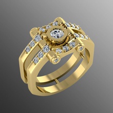 anillo od 38 joyería joya royal lujo moderno diamante súper imprimible precioso 3d anillos accesorio oro plata moda belleza 3d print model - Mito3D