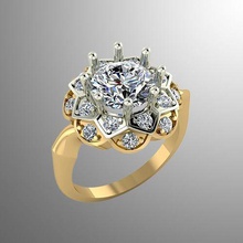 anillo de od 3 la joyería precioso lujo oro brillante regalo carat plata joya imprimible diamante moda engagem diamant los anillos 3d super 3d print model - Mito3D