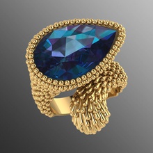 anillo od 68 raro royal anillos 3d moda libra esterlina oro moderno diamante belleza joyería joya plata solitario imprimible rubí 3d print model - Mito3D