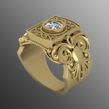 bague od 8 bijoux de l'anneau imprimable la livre sterling d'argent joyau le sceau 3d anneau les anneaux chevalière hommes l'homme homme moderne 3d print model - Mito3D