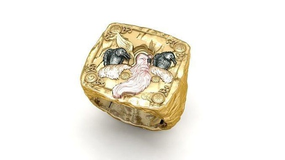 anel Odin mente Munin viking Deus joalheria odin argolas imprimível prata ouro jóias jóia 3d print model - Mito3D