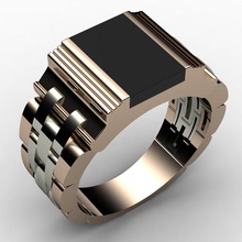 anillo de ónix archivo stl la joyería onyx los anillos 3d print model - Mito3D