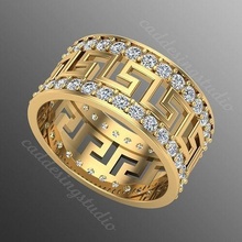 Ring op192 Schmuck Gold Juwel Silber brillant Diamant Hochzeit Mode Finger Sterling Saphir Ringe Rubin Platin Schönheit 3d print model - Mito3D