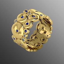 Ring op3 Schmuck Gold Luxus Juwel leuchtenden druckbar Silber brillant Diamant Saphir Ringe 3d Platin Rubin Zubehörteil Mode 3d print model - Mito3D