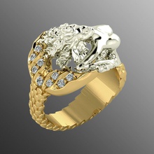 bague op 2 bijoux gem or carat de luxe le platine précieux imprimable en diamant doigt anneau mode la livre sterling brillant d'argent saphir ruby les anneaux 3d print model - Mito3D