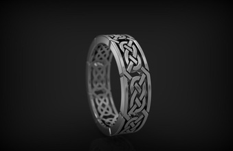 anello di ornamento gioielli architettonici corinzio stile classico il greco arredamento decorazione della parete romano celtic argento stampa oro dimond gioiello fassion anelli 3d print model - Mito3D