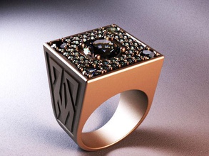 anillo de adorno la joyería oro el diamante piedras preciosas joya gem brillante los anillos 3d print model - Mito3D