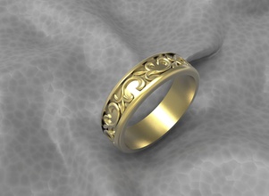 ring ornament silver gold metal rhinoceros matrix keyshot platinum 3smodel gem printable diamond sterling jewelry rings 3d print model - Mito3D