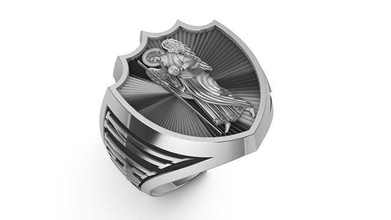 squillare ortodosso 3dprinted design moda oro d'oro gioiello gioielleria Stampa stampabile stampa prototipazione argento 460 diamanti bianca anelli 3d print model - Mito3D