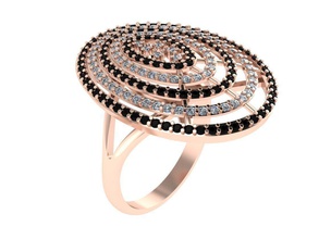 ring oval diamant 3djewelry cad engagement mode juwel gold schmuck schmuckdruck schmuckwachs wertvoll druckversion silber hochzeit luxus gießen geschenk ringe einstellen 3d print model - Mito3D