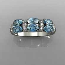 bague ovale gemmes bijoux gemme argent brillant or diamant engagement précieux mode beauté vêtements anneaux sterling saphir 3d print model - Mito3D
