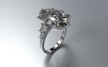 anillo oval princesa joyería joya 3d an 404 precioso compromiso imprimible diamante brillante oro lujo moda belleza plata vestir platino diamante vendimia anillos 3d print model - Mito3D