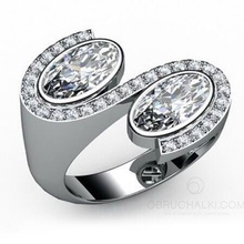 bague ovales bijoux gemme platine carat accessoire pendentif diamant brillant imprimable argent or mode beauté Collier anneaux 3d print model - Mito3D