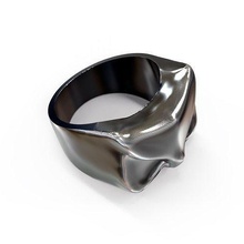 bague hibou mode élégant acier bijoux anneaux 3d print model - Mito3D