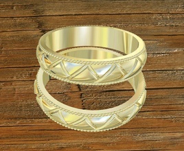 anneau de paire bijoux couple petit ami petite amie l'amour les anneaux 3d print model - Mito3D
