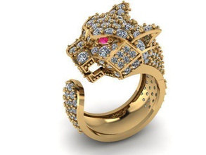 squillare pantera gioielleria prezioso lusso anelli 3d print model - Mito3D
