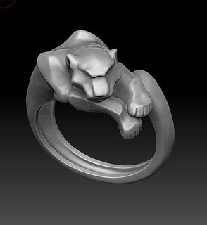 anillo pantera oro djedy 3d joyería joya anillos 3d print model - Mito3D